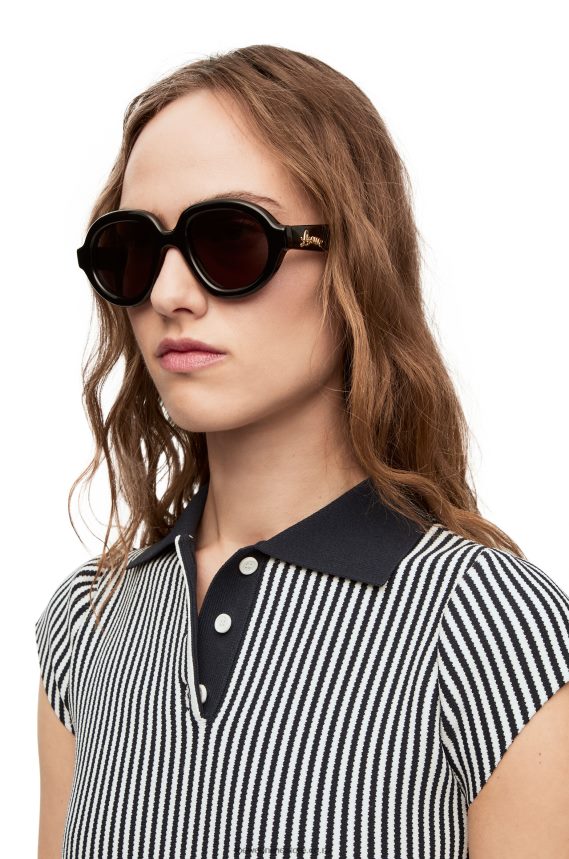 Loewe Women Aviator sunglasses in acetate Black LH60R1485