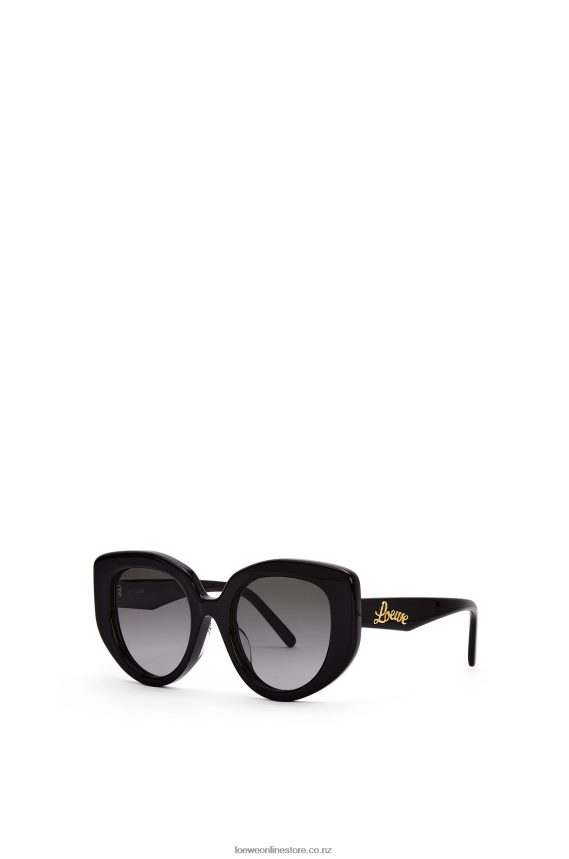 Loewe Women Butterfly sunglasses in acetate Black LH60R1484