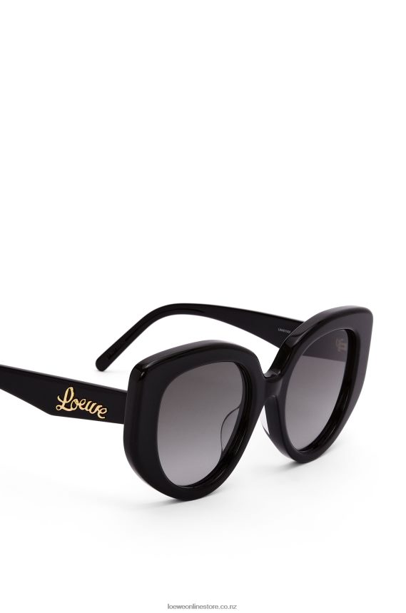Loewe Women Butterfly sunglasses in acetate Black LH60R1484