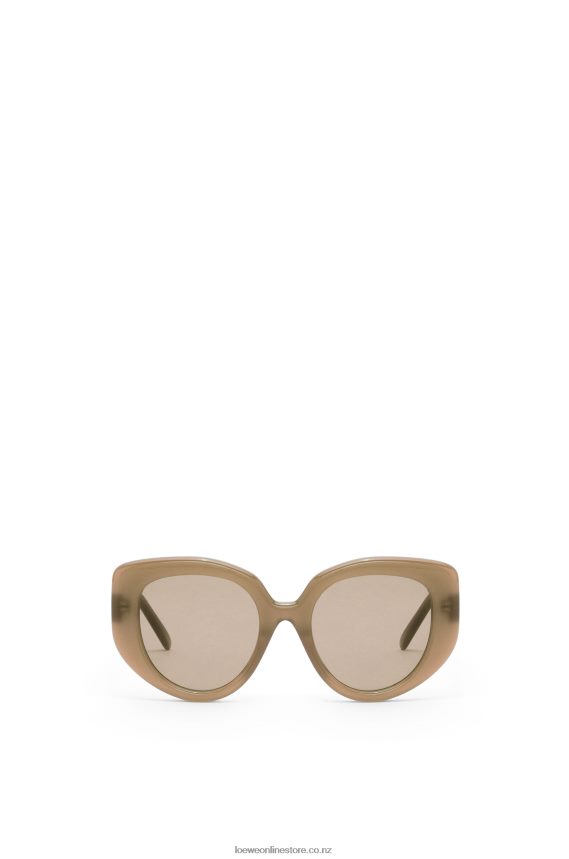 Loewe Women Butterfly sunglasses in acetate Brown Green LH60R1496