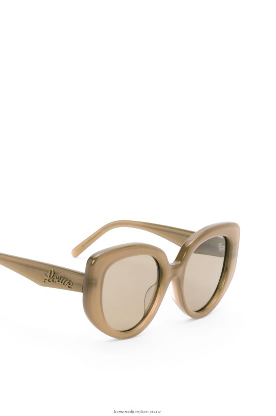 Loewe Women Butterfly sunglasses in acetate Brown Green LH60R1496
