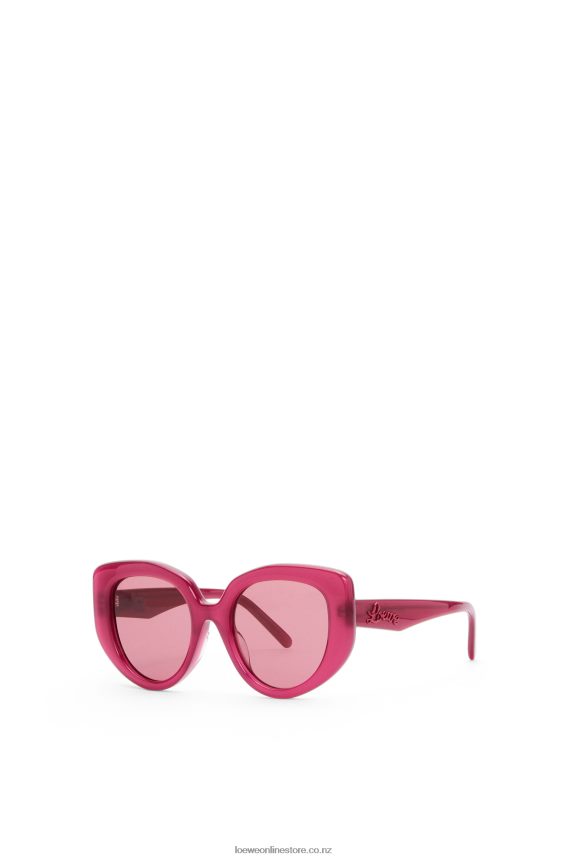 Loewe Women Butterfly sunglasses in acetate Cherry LH60R1507