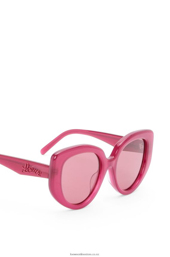 Loewe Women Butterfly sunglasses in acetate Cherry LH60R1507