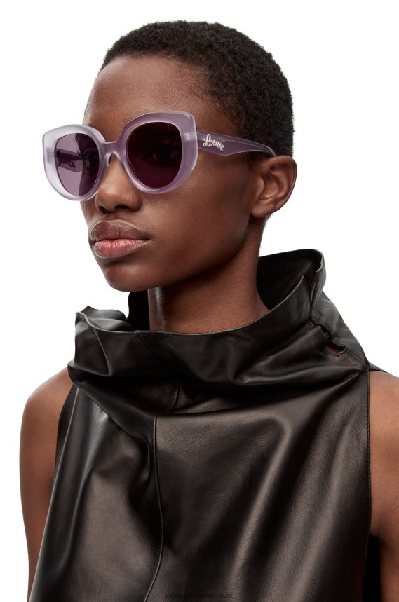 Loewe Women Butterfly sunglasses in acetate Lilac LH60R1509