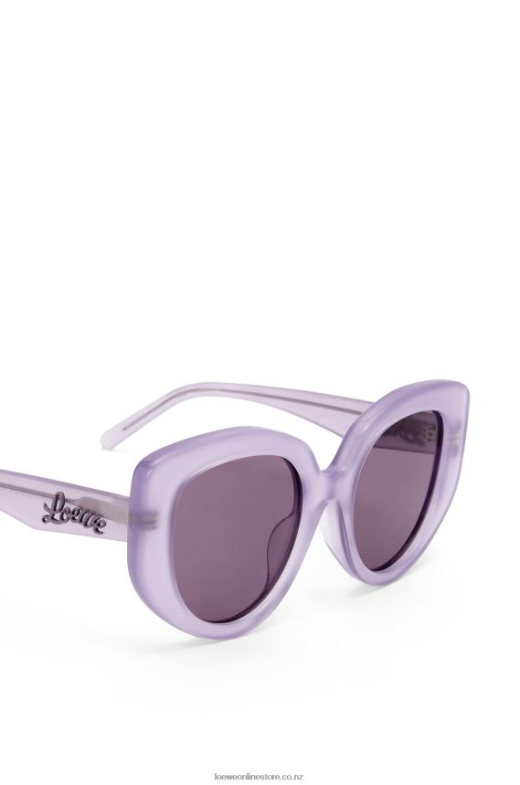 Loewe Women Butterfly sunglasses in acetate Lilac LH60R1509