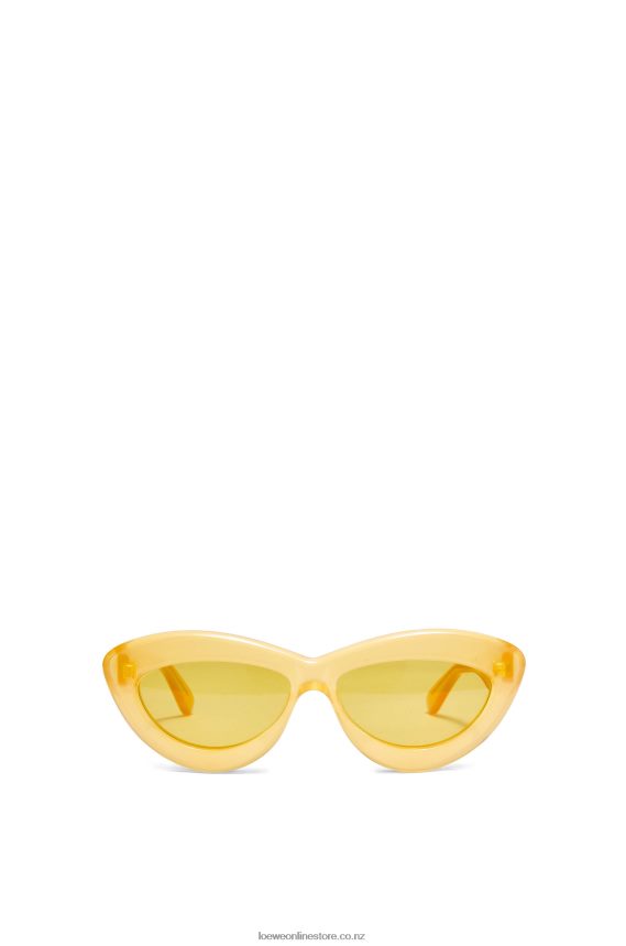 Loewe Women Cateye sunglasses in acetate Canary Yellow LH60R1504