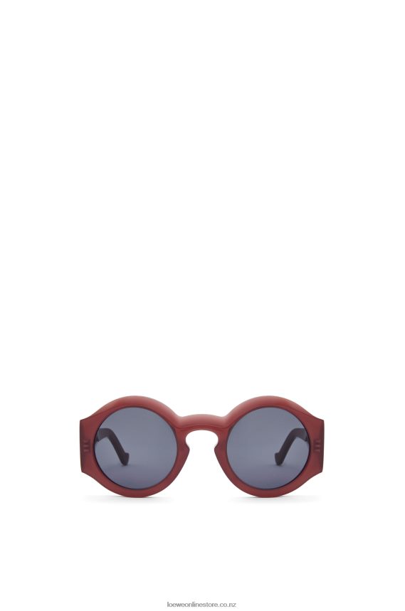 Loewe Women Curved sunglasses in acetate Rust LH60R1442