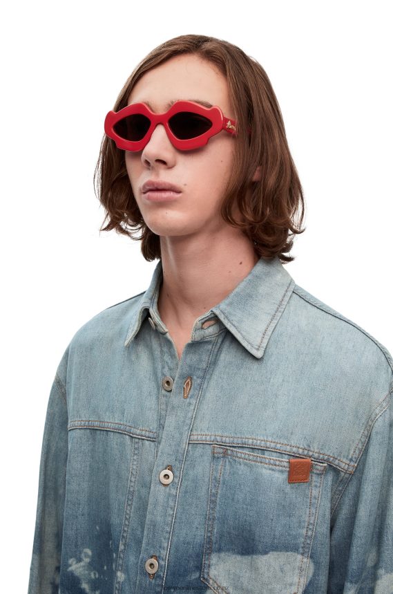 Loewe Women Flame sunglasses in acetate Shiny Red LH60R1467