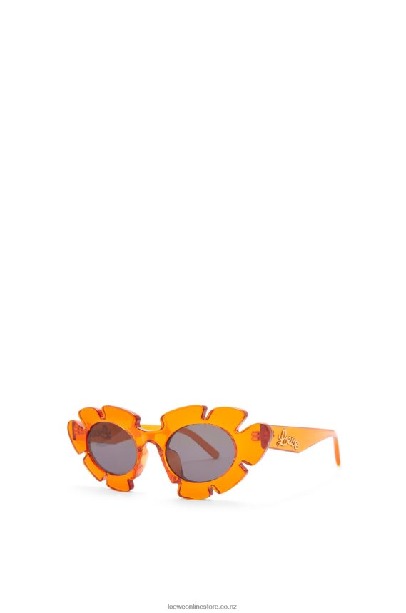 Loewe Women Flower sunglasses in injected nylon Transparent Orange LH60R1461
