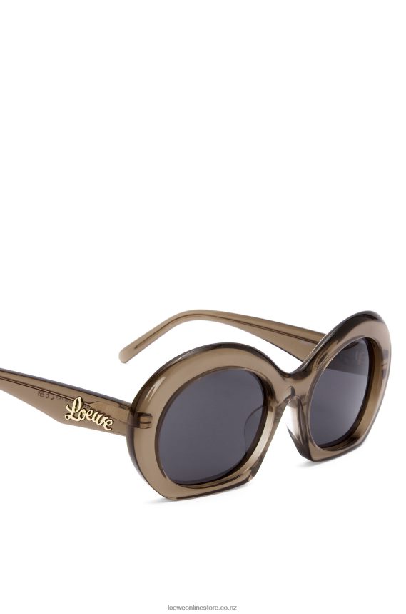 Loewe Women Half moon sunglasses in acetate Khaki Green LH60R1497