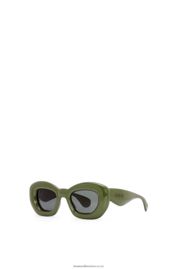 Loewe Women Inflated butterfly sunglasses in nylon Dark Green LH60R1453