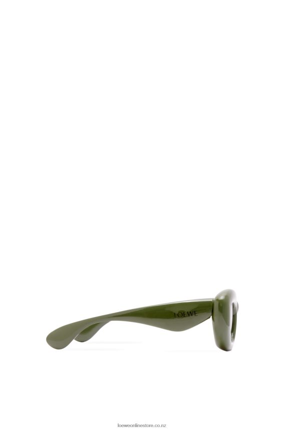 Loewe Women Inflated butterfly sunglasses in nylon Dark Green LH60R1453