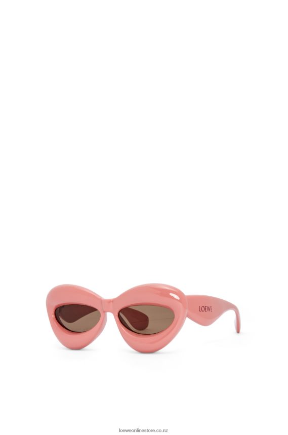 Loewe Women Inflated cateye sunglasses in nylon Dusty Pink LH60R1421