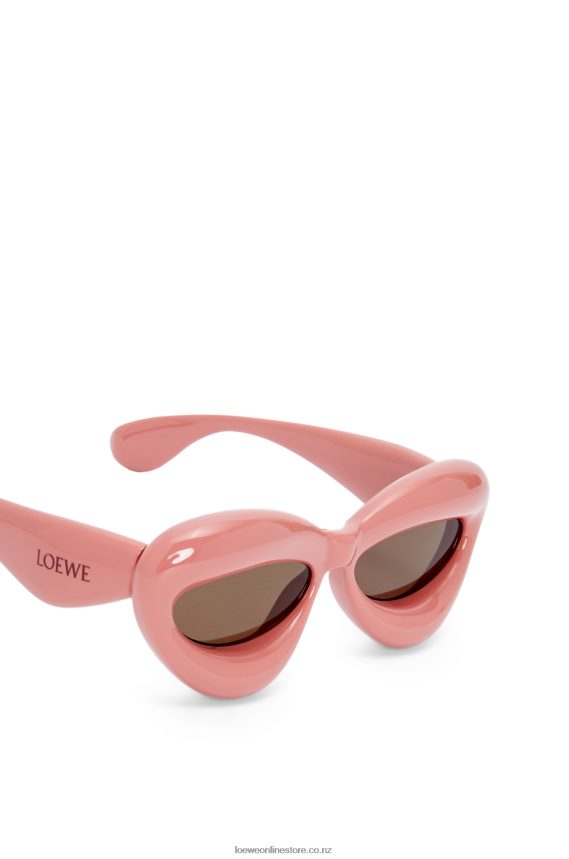 Loewe Women Inflated cateye sunglasses in nylon Dusty Pink LH60R1421