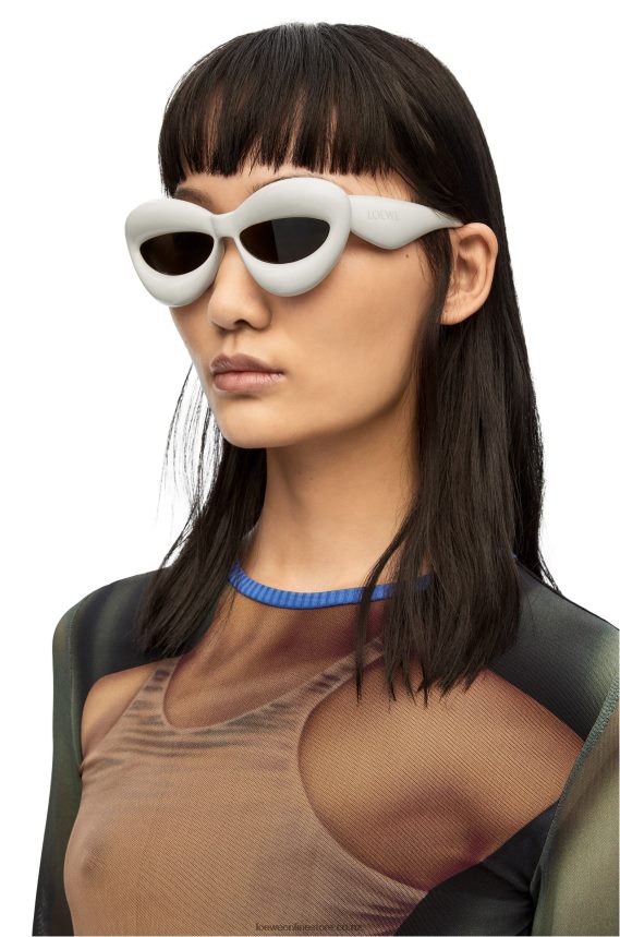 Loewe Women Inflated cateye sunglasses in nylon Grey LH60R1424