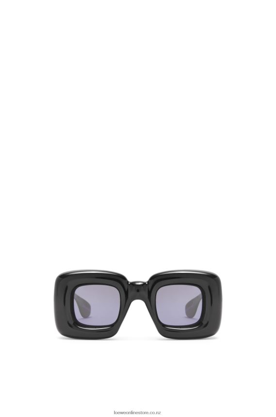 Loewe Women Inflated rectangular sunglasses in nylon Black LH60R1470