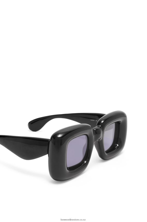 Loewe Women Inflated rectangular sunglasses in nylon Black LH60R1470