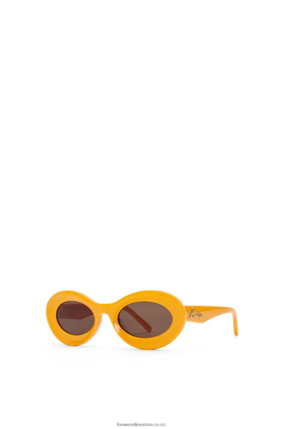 Loewe Women Loop sunglasses in acetate Earth Yellow LH60R1456