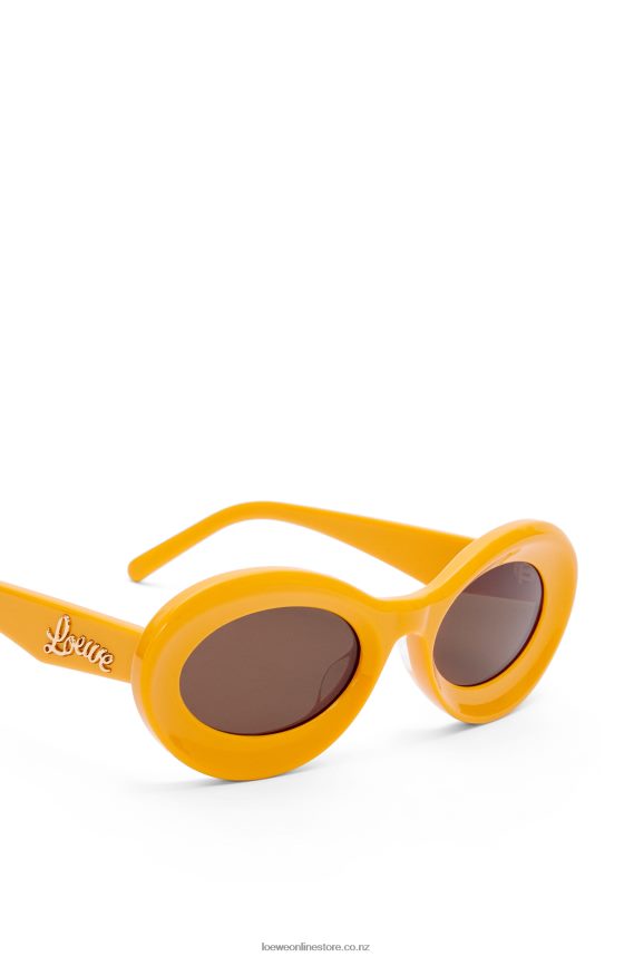 Loewe Women Loop sunglasses in acetate Earth Yellow LH60R1456