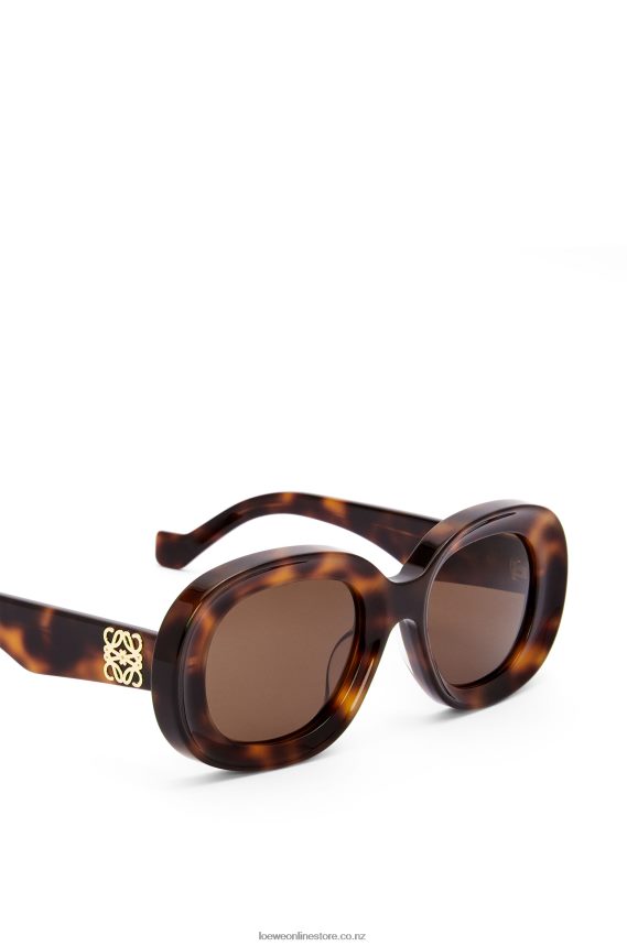 Loewe Women Oval sunglasses in acetate Havana LH60R1493
