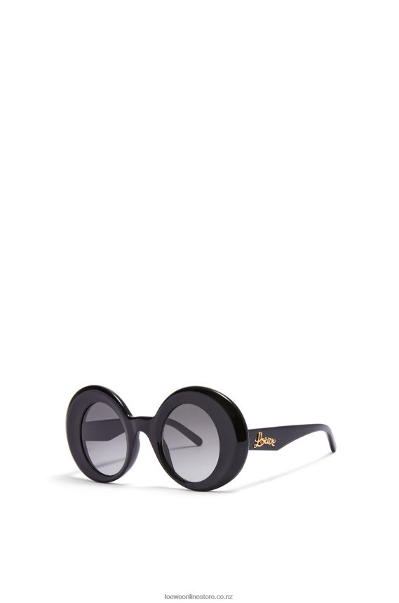 Loewe Women Oversized round sunglasses in acetate Black LH60R1481