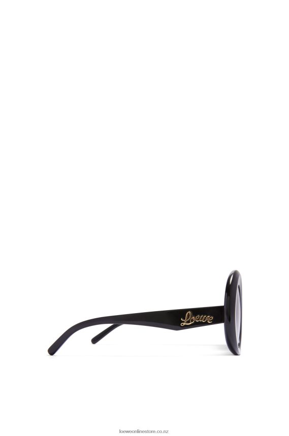 Loewe Women Oversized round sunglasses in acetate Black LH60R1481