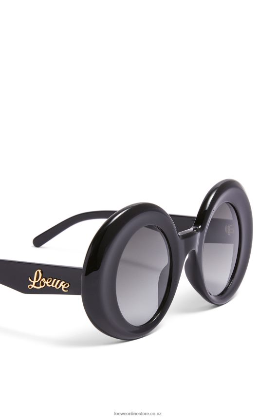 Loewe Women Oversized round sunglasses in acetate Black LH60R1481