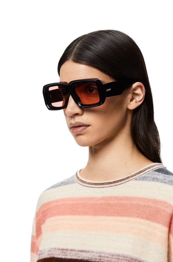 Loewe Women Paula's Ibiza dive in mask sunglasses Shiny Black LH60R1471