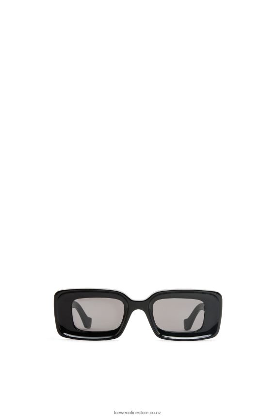 Loewe Women Rectangular sunglasses in acetate Black LH60R1426