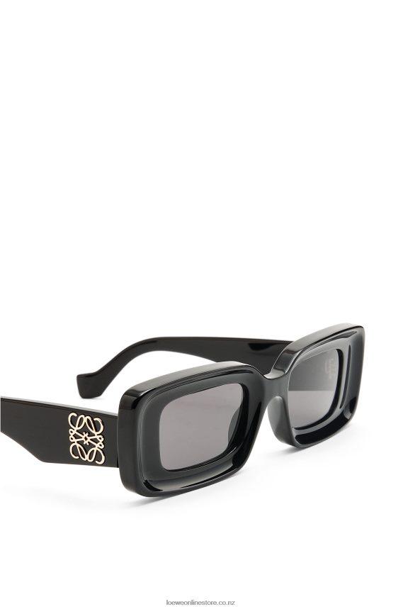 Loewe Women Rectangular sunglasses in acetate Black LH60R1426
