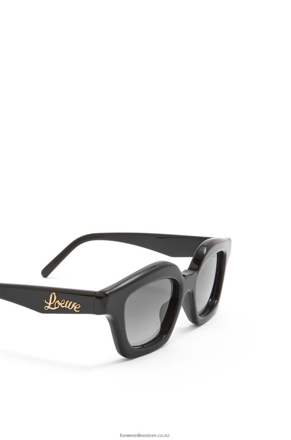 Loewe Women Small browline sunglasses in acetate Shiny Black LH60R1483