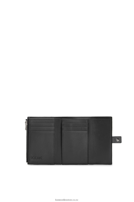 Loewe Women Small vertical wallet in soft grained calfskin Black LH60R1295