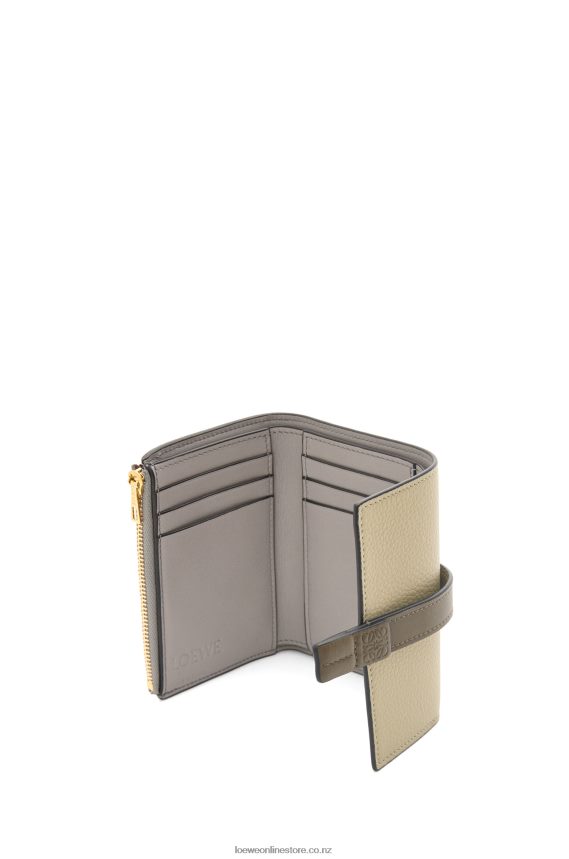 Loewe Women Small vertical wallet in soft grained calfskin Sage Green/Dark Khaki Green LH60R1210