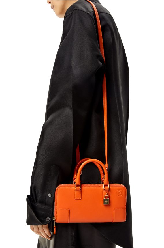 Loewe Women Amazona Pouch in nappa calfskin Orange LH60R283