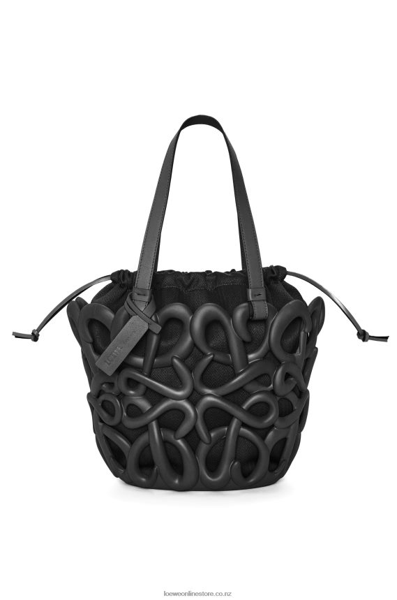 Loewe Women Anagram inflated basket in light foam rubber Black LH60R113