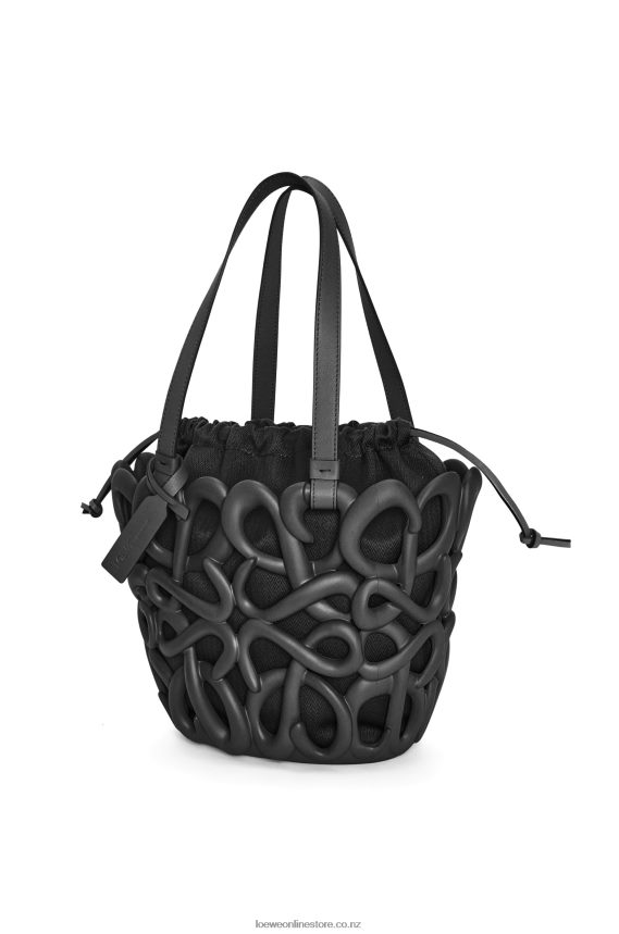 Loewe Women Anagram inflated basket in light foam rubber Black LH60R113