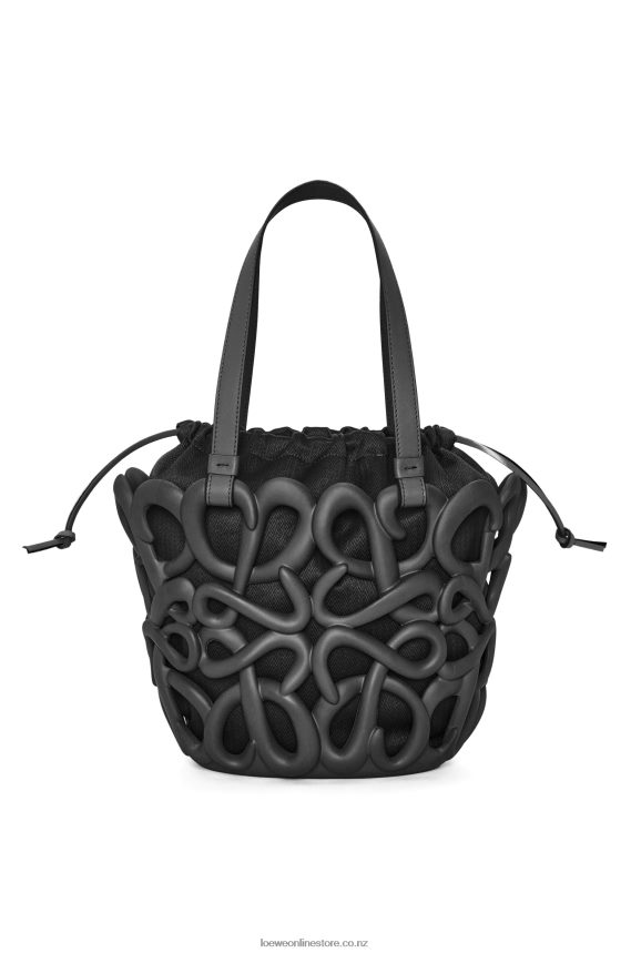 Loewe Women Anagram inflated basket in light foam rubber Black LH60R113