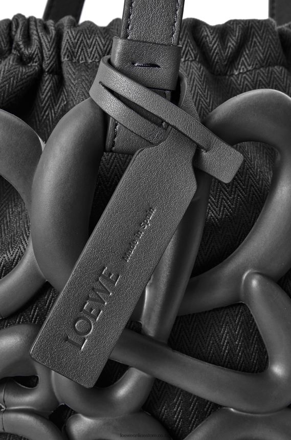 Loewe Women Anagram inflated basket in light foam rubber Black LH60R113