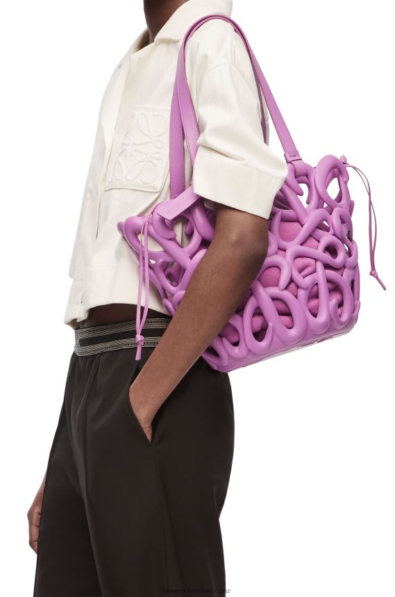 Loewe Women Anagram inflated basket in light foam rubber Rockrose LH60R114