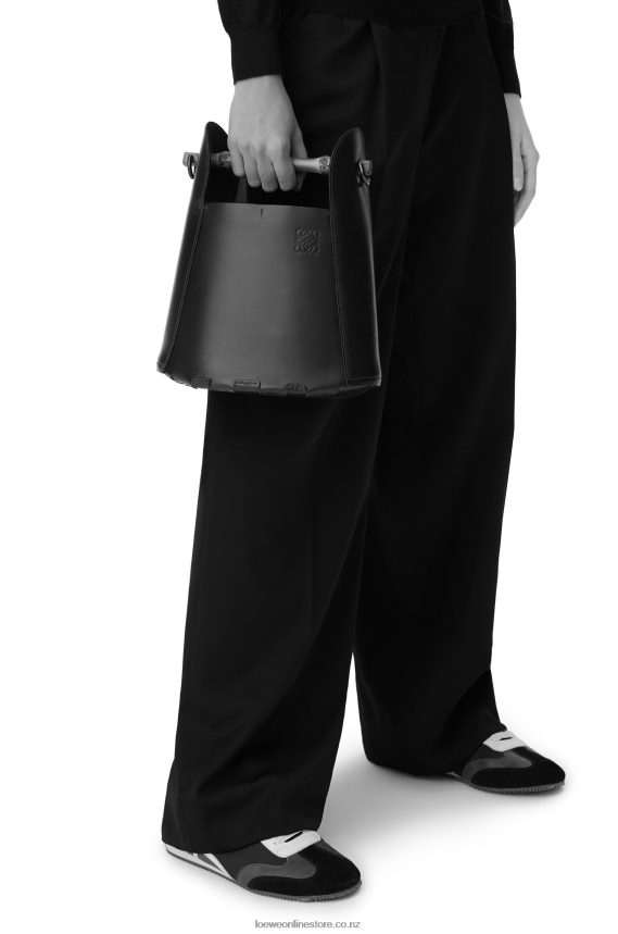 Loewe Women Bamboo bucket bag in calfskin Soft White LH60R178