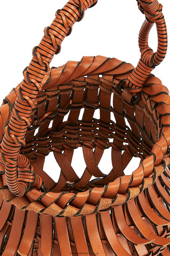 Loewe Women Fringes Bucket bag in calfskin Tan LH60R185