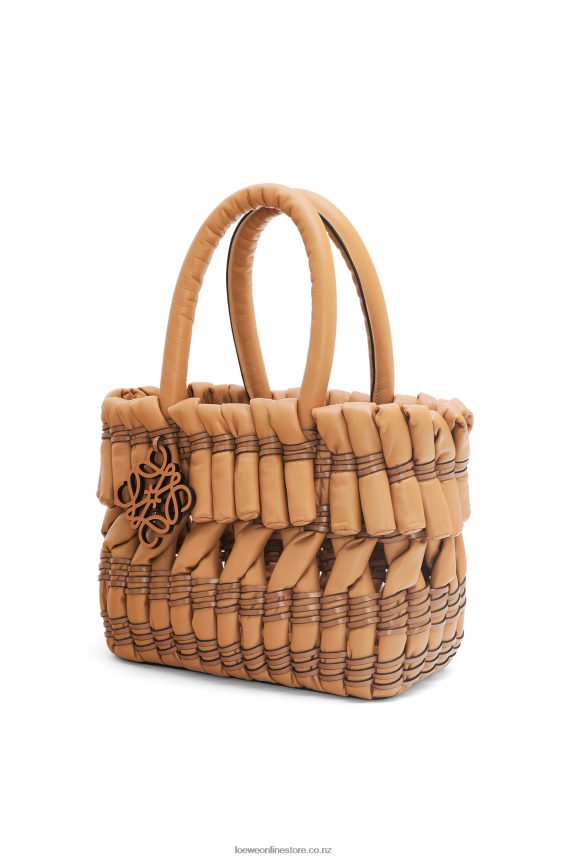 Loewe Women Small Tubular Basket in nappa lambskin Warm Desert LH60R93