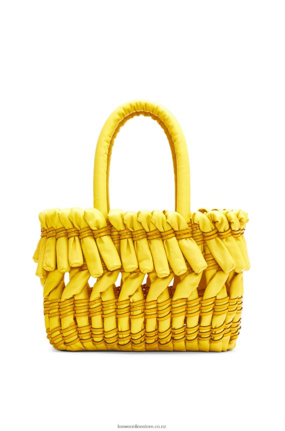 Loewe Women Small Tubular Basket in nappa lambskin Yellow LH60R92