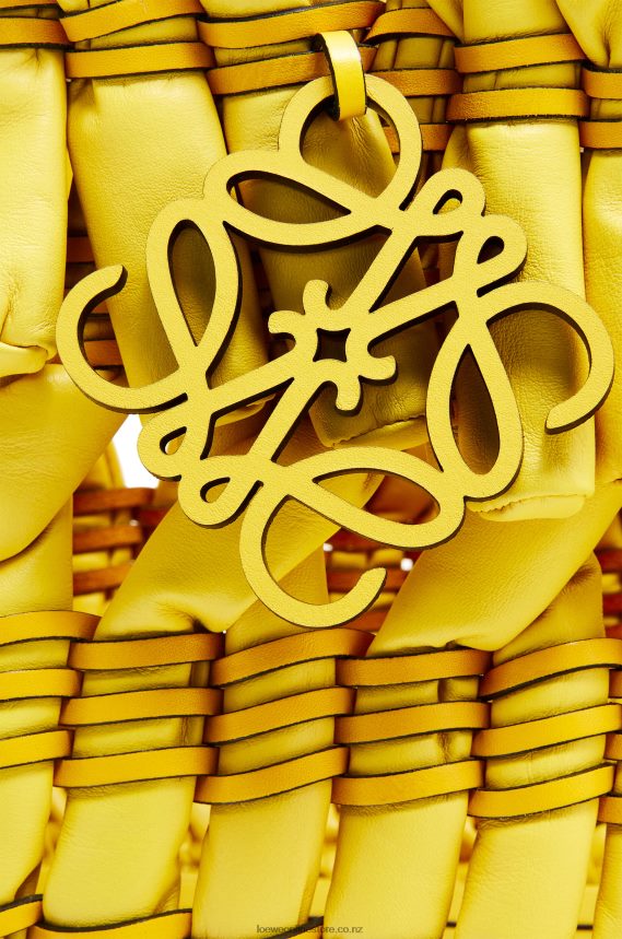 Loewe Women Small Tubular Basket in nappa lambskin Yellow LH60R92