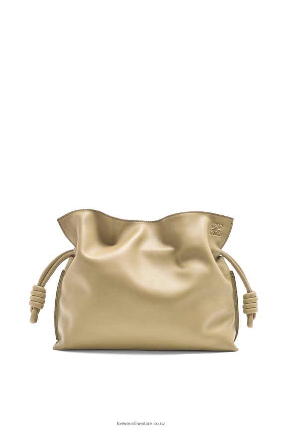 Loewe Women Flamenco clutch in nappa calfskin Clay Green LH60R424