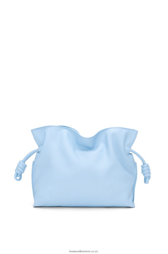 Loewe Women Flamenco clutch in nappa calfskin Dusty Blue LH60R539