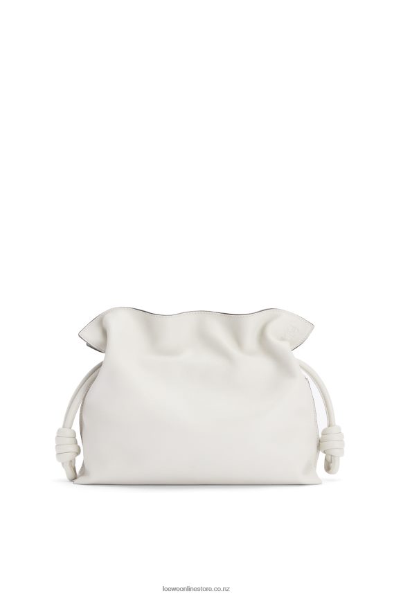 Loewe Women Flamenco clutch in nappa calfskin Soft White LH60R390