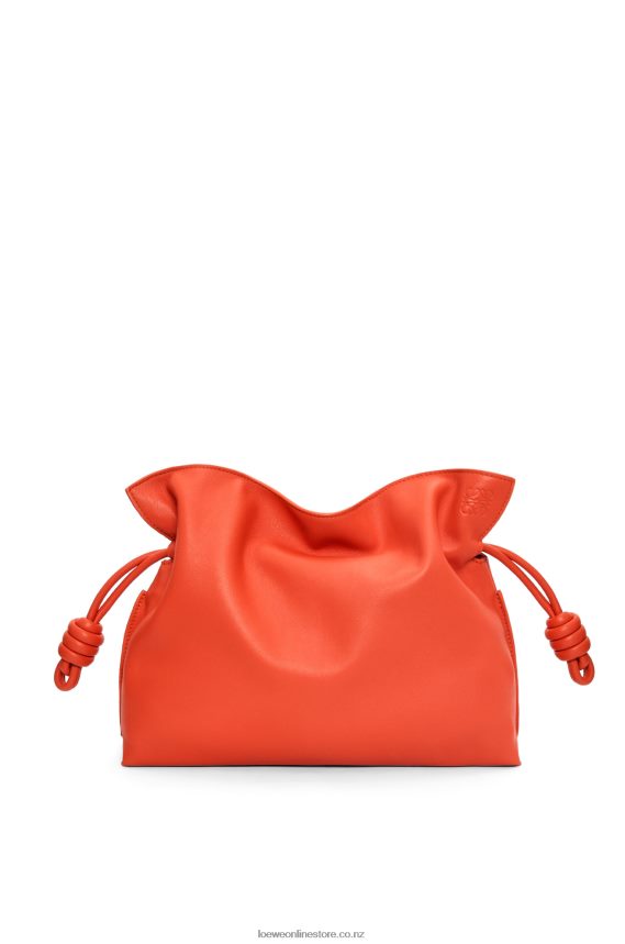 Loewe Women Flamenco clutch in nappa calfskin Sunrise Orange LH60R356