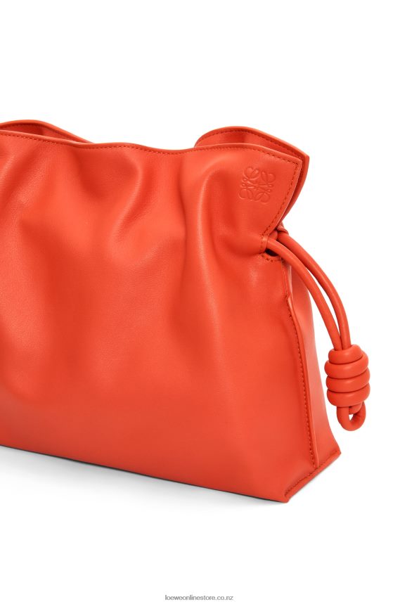 Loewe Women Flamenco clutch in nappa calfskin Sunrise Orange LH60R356