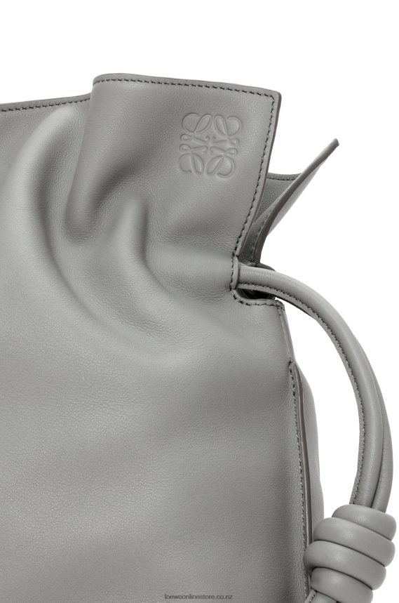 Loewe Women Large Flamenco clutch in nappa calfskin Pearl Grey LH60R189